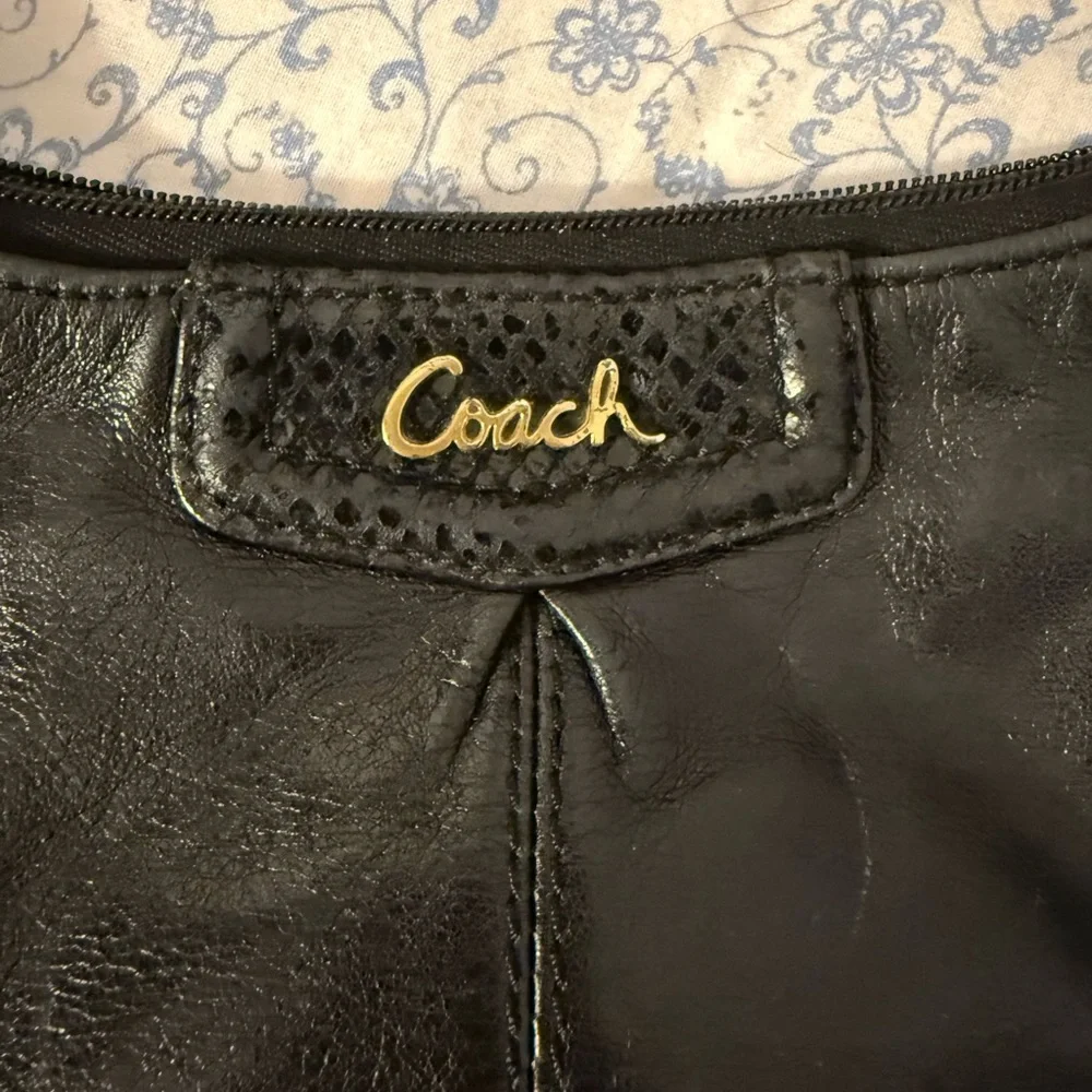 Coach Black Bag with Gold Accent - Picture 2 of 6